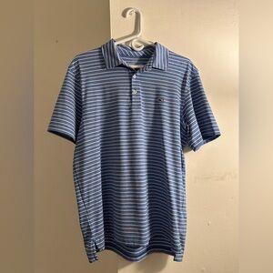 Vineyard Vines Golf Shirt, Blue/Pink/White Stripes, Medium